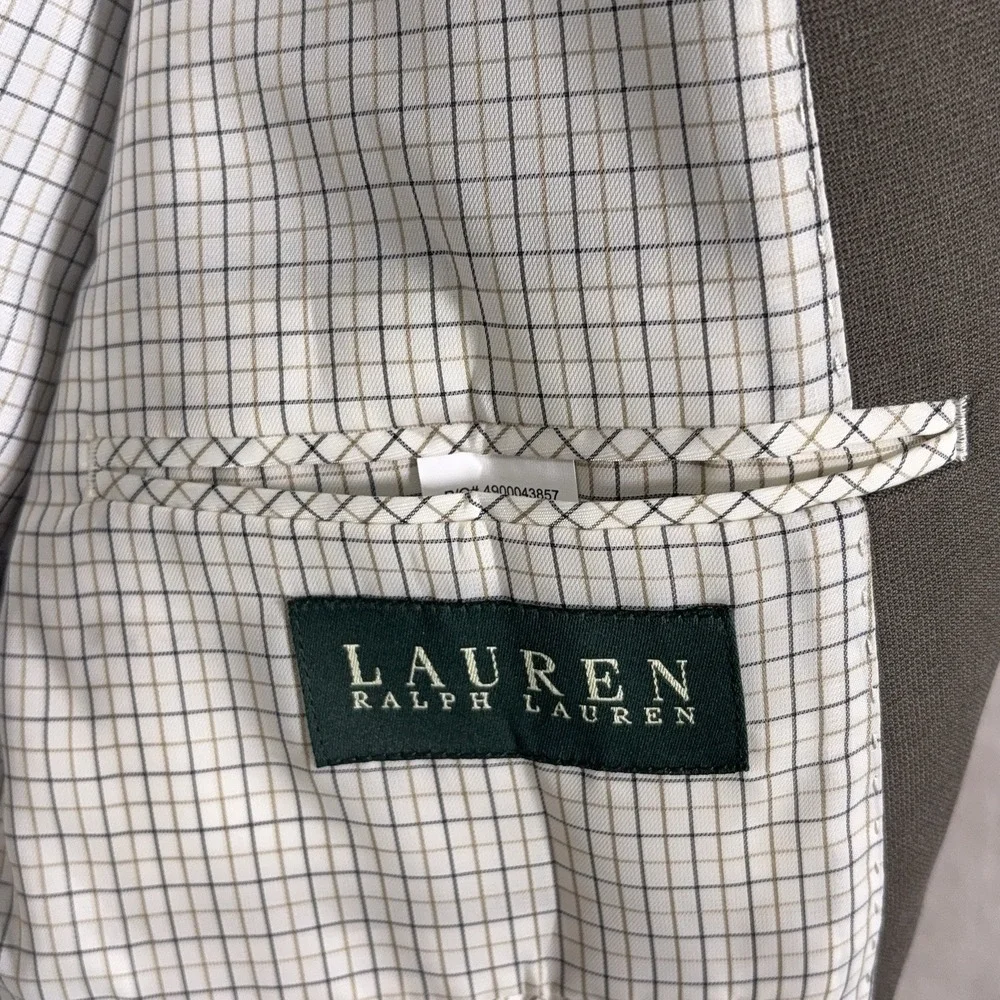 Lauren Ralph Lauren Blazer Mens 42 Brown Two Button Sport Coat Suit Jacket